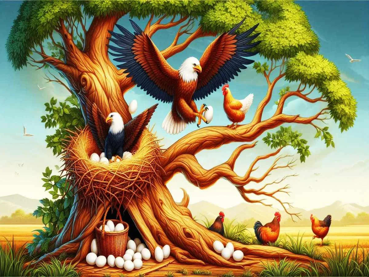 You are currently viewing चील और मुर्गी की कहानी – Story of the Eagle and the Hen