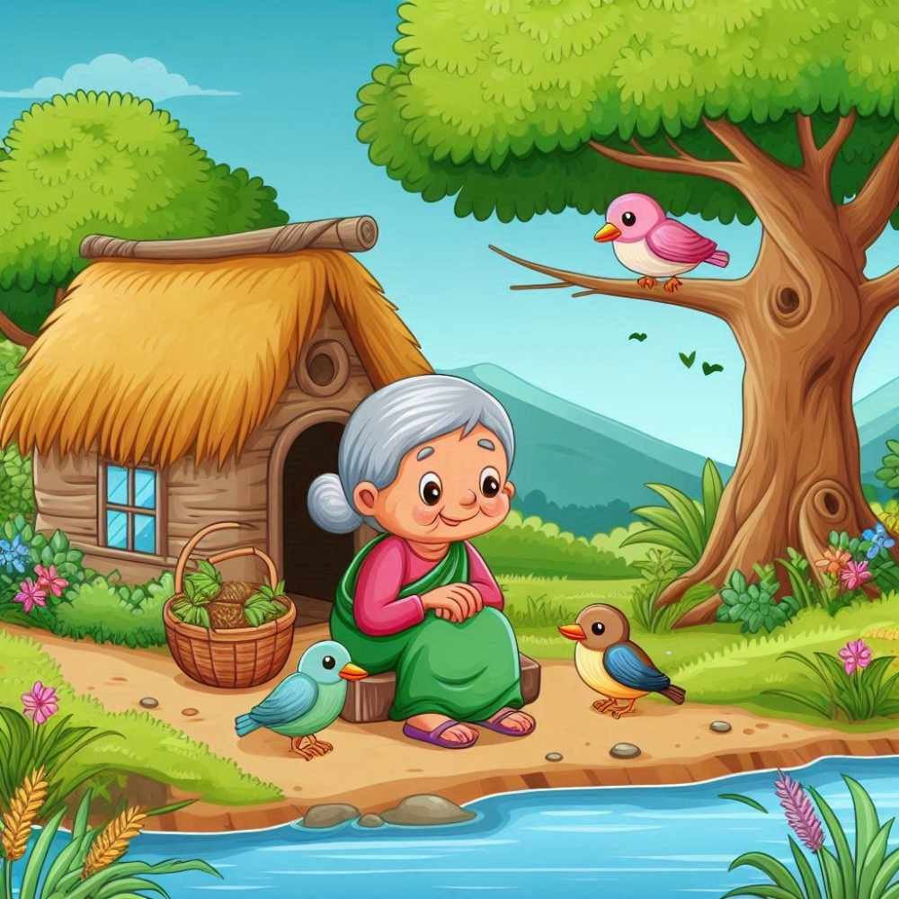 hindi-story-of-grandmother-and-bird