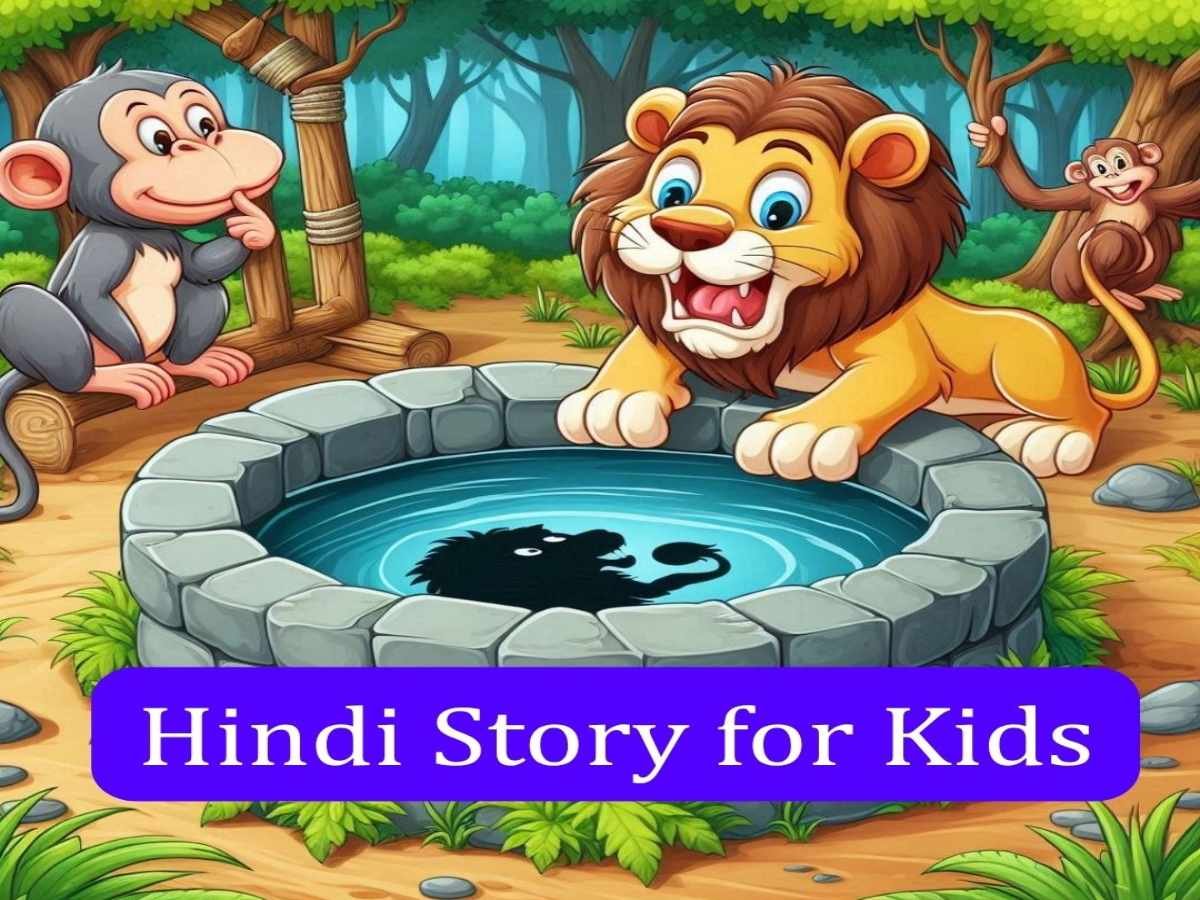 You are currently viewing चतुर बंदर और शेर की कहानी – The story of clever monkey and lion