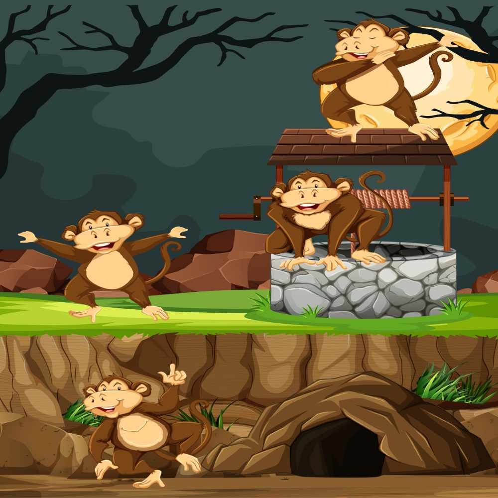 story-of-clever-monkey-and-lion