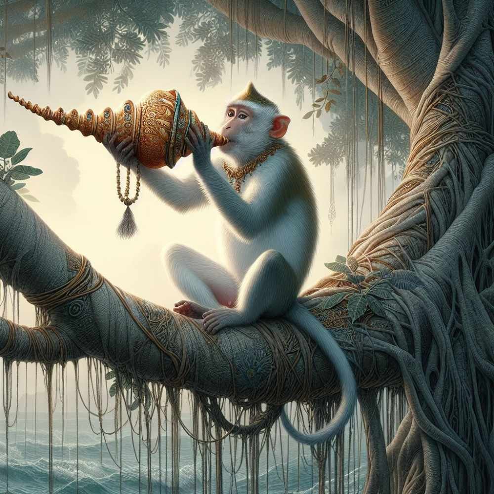 story-of-monkey-and-conch