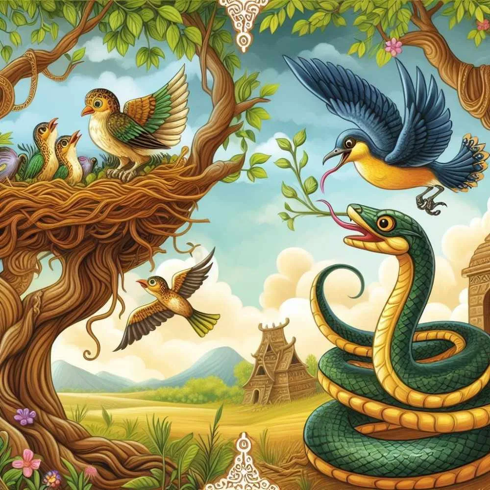 story-of-snake-and-bird