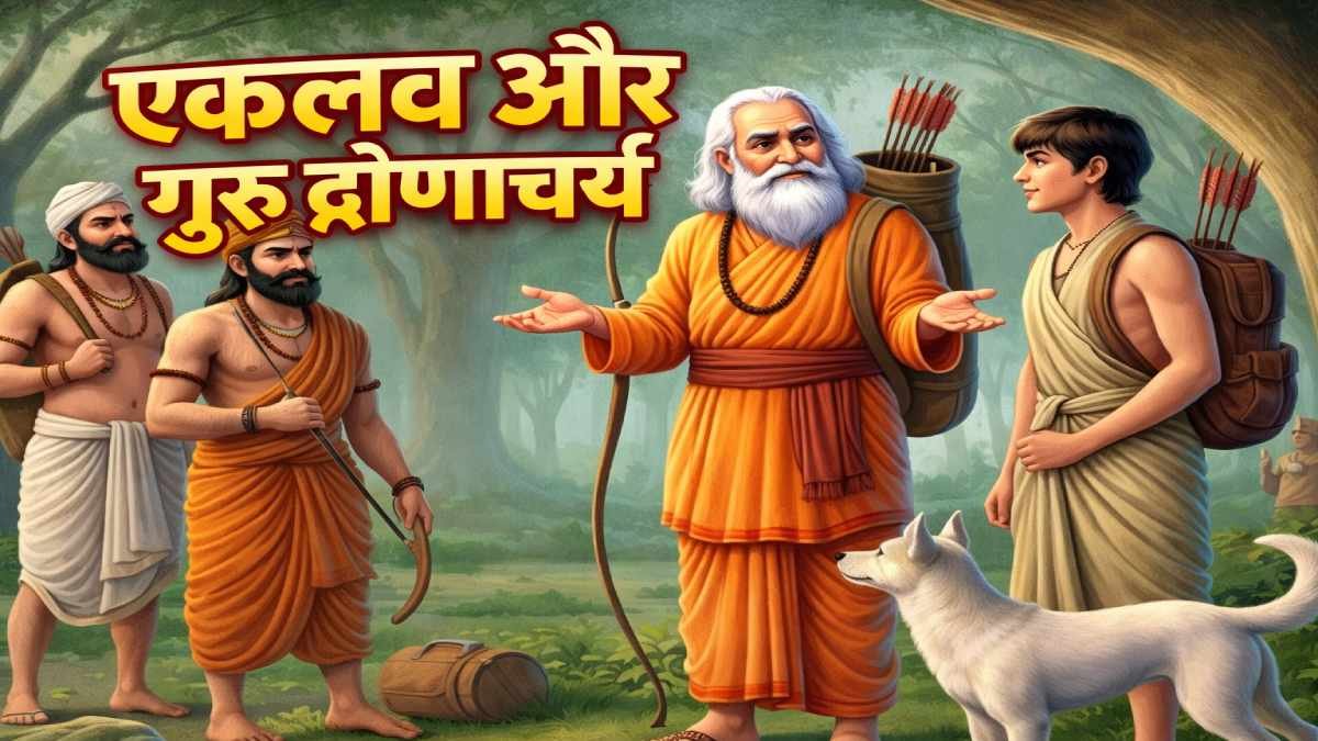 You are currently viewing एकलव्य की कहानी : गुरु द्रोणाचार्य को अंगूठा क्यों दिया?
