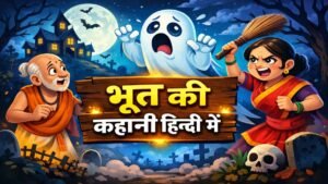 Read more about the article भूत की मजेदार कहानी 👻 – मार के आगे भूत भागे | Funny Ghost Story in Hindi