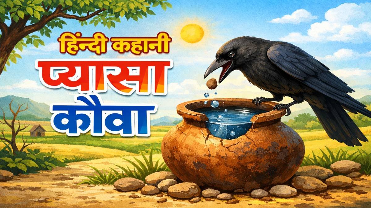 You are currently viewing ज्ञानवर्धक कहानी – प्यास कौवा