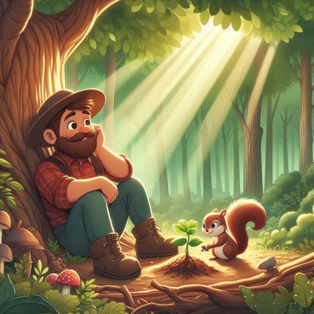 kids-small-story-the-woodcutter-and-the-squirrel