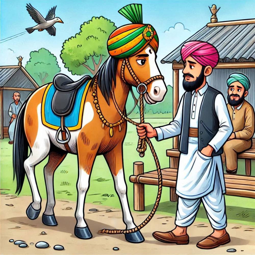 akbar-birbal-ki-kahaniyan-langda-ghoda