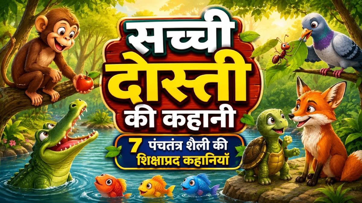 You are currently viewing जानवरों की दोस्ती पर आधारित 7 पंचतंत्र शैली की कहानियाँ नैतिक सीख के साथ