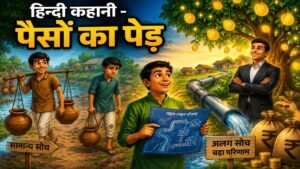 Read more about the article पैसों का पेड़ हिन्दी कहानी – एक सोच ने कैसे बदली जिंदगी